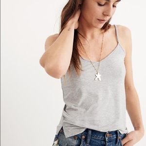 Madewell Anthem Crop Cami Grey Size XS